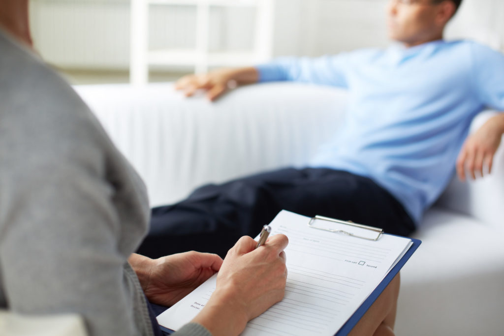 a person sitting on a table